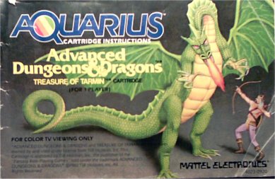 Advanced Dungeons and Dragons - Mattel Aquarius Game